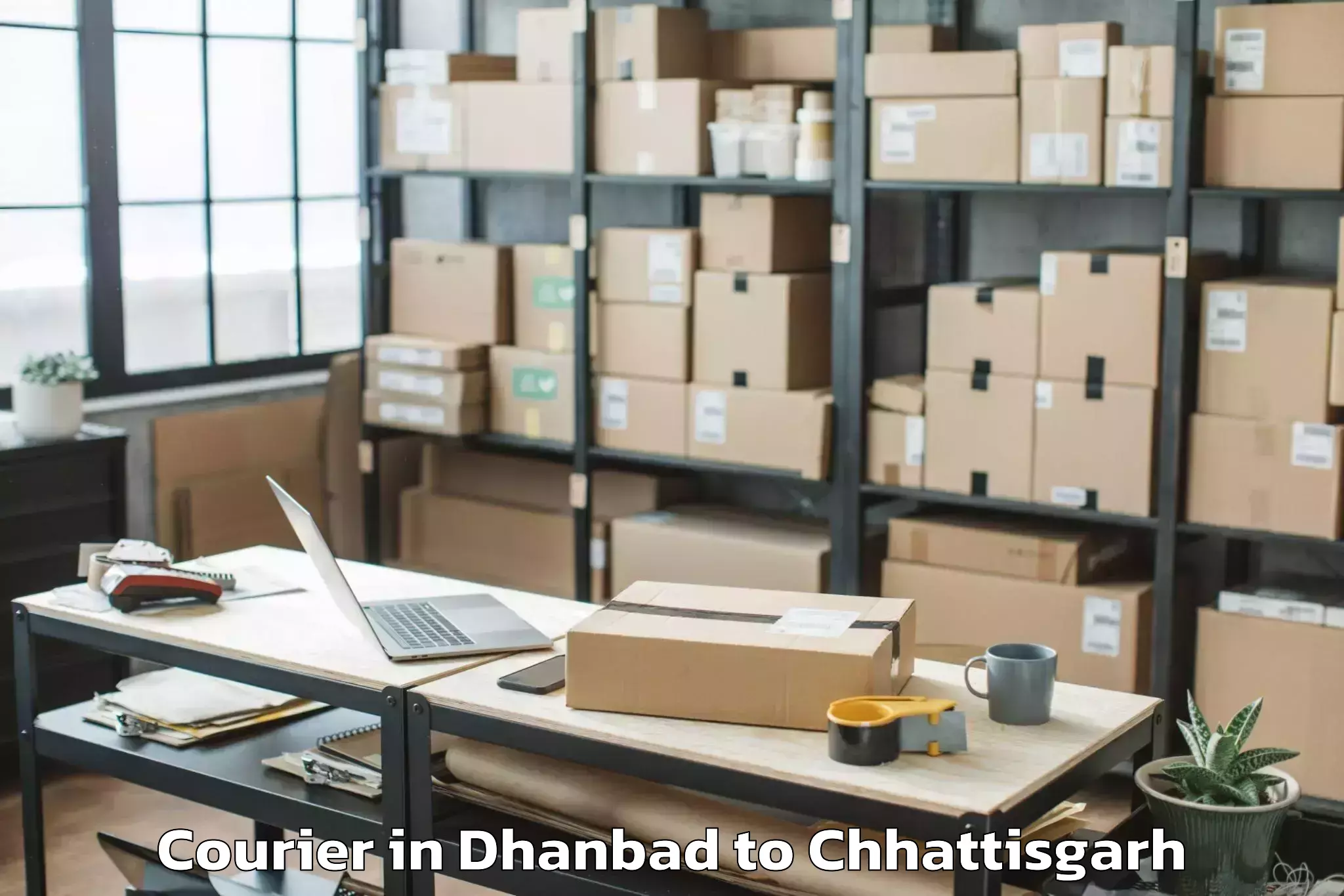 Book Your Dhanbad to Pandariya Courier Today